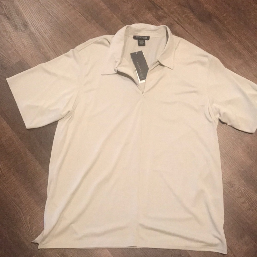 Men’s Kenneth Cole XXL Beige short sleeve shirt